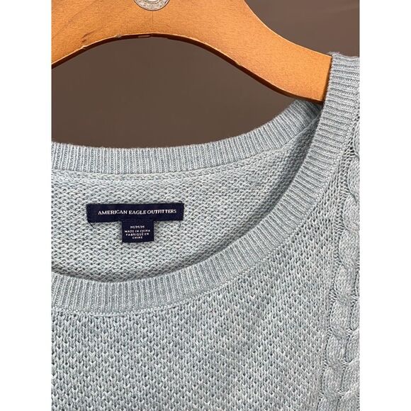 American Eagle Womens Ombre Knit Ocean Blue Sweater Pullover Size M - W - Picture 3 of 3